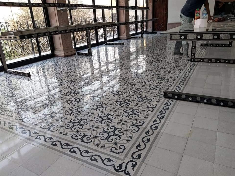 Inicio 12 pulido de pisos de mosaico